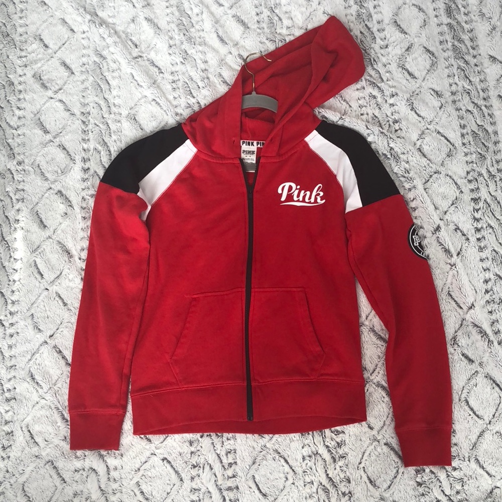 Victoria Secret PINK red zip up jacket